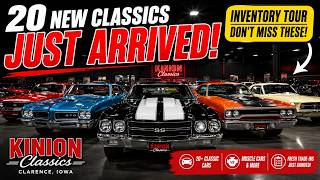 20 Classic Cars Just Arrived New Inventory Walkthrough at Kinion Classics