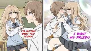 Manga Dub My Childhood Friend Always Competes With Me And When She Finally Won... Romcom