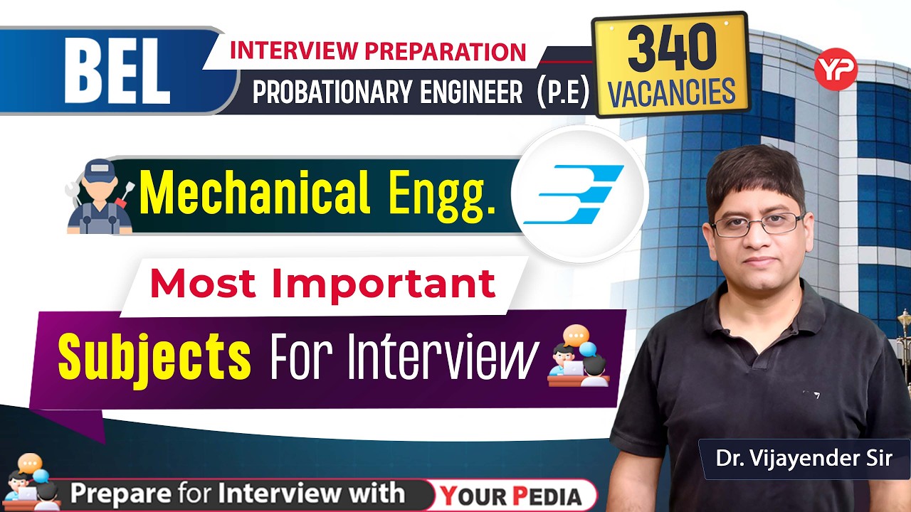 Наиболее важные предметы для стажера-инженера BEL | Машиностроение | Подготовьтесь с YourPedia