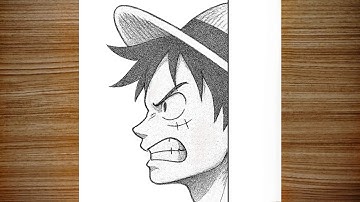 How to Draw Monkey D. Luffy Step by Step | One Piece Drawing Tutorial | Easy Anime Draw