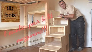 Fabrication d'un escalier pour un lit mezzanine (partie 3)