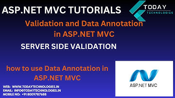 Data Annotation in ASP.NET MVC, Server Side Validation, ASP.NET MVC Tutorials, Today Technologies