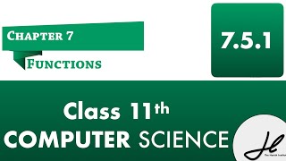 7.5.1 Python standard library ( built in functions) || Computer science class 11 || ch-7