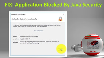 Fix Application blocked by Java Security