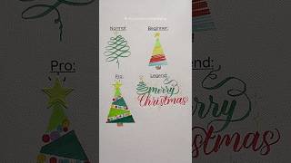 4 Ways to Draw a Christmas Tree 🎄 | Easy to Pro #nhuandaocalligraphy
