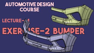 L-14 | Bumper design using catia | Class A to Close surface | plastic | automotive design