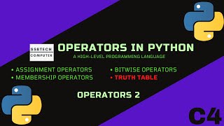 Python Operator 2 || Assignment, Membership, Bitwise Operators