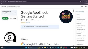 Google AppSheet: Getting Started(GSP883)