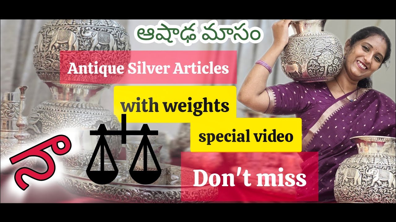 92.5 Antique silver articles | like | subscribe|  trending | with weights  | Pooja items | sdl vlogs