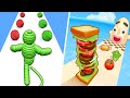 Sandwich Runner 🆚 Rope Man Run🌻🧿🌺New Levels Walkthrough Gameplay ASD69