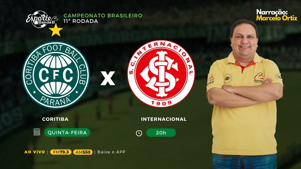 Internacional x Coritiba ao vivo: onde assistir ao jogo do Brasileirão  online