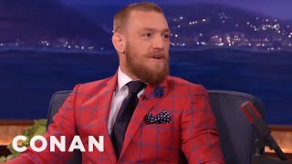 Conor McGregor Taunts Nate Diaz: He's A Fat-Skinny Guy  - CONAN on TBS