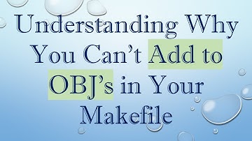 Understanding Why You Can