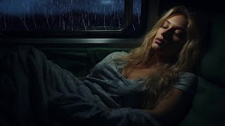 Rain Motorhome | Night Thunderstorm for Insomnia Relaxing Rain Sounds on a Camping Car Window