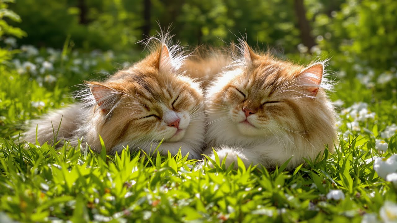 (NO ADS) 3 Hours of Cat TV 🐾 Soft Lullabies & Calming Music for Cats | Perfect Sleep Sounds for Cats