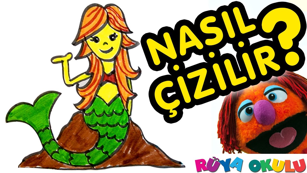 Nasil Cizilir Deniz Kizi Cocuklar Icin Resim Cizme Ruya