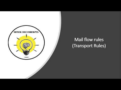 What are Mail Flow rules in Office 365 | How to create Transport rules in Office 365