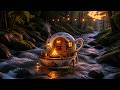 Animated River Teacup House Ambience – Babbling Brook Water Sounds – 10 Hours No Ads