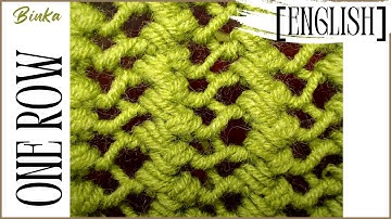 [English] One-row repeat knitting pattern. Reversible knitting pattern.