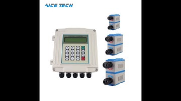 Clamp-on Transducers Wall Mount Ultrasonic Flowmeter