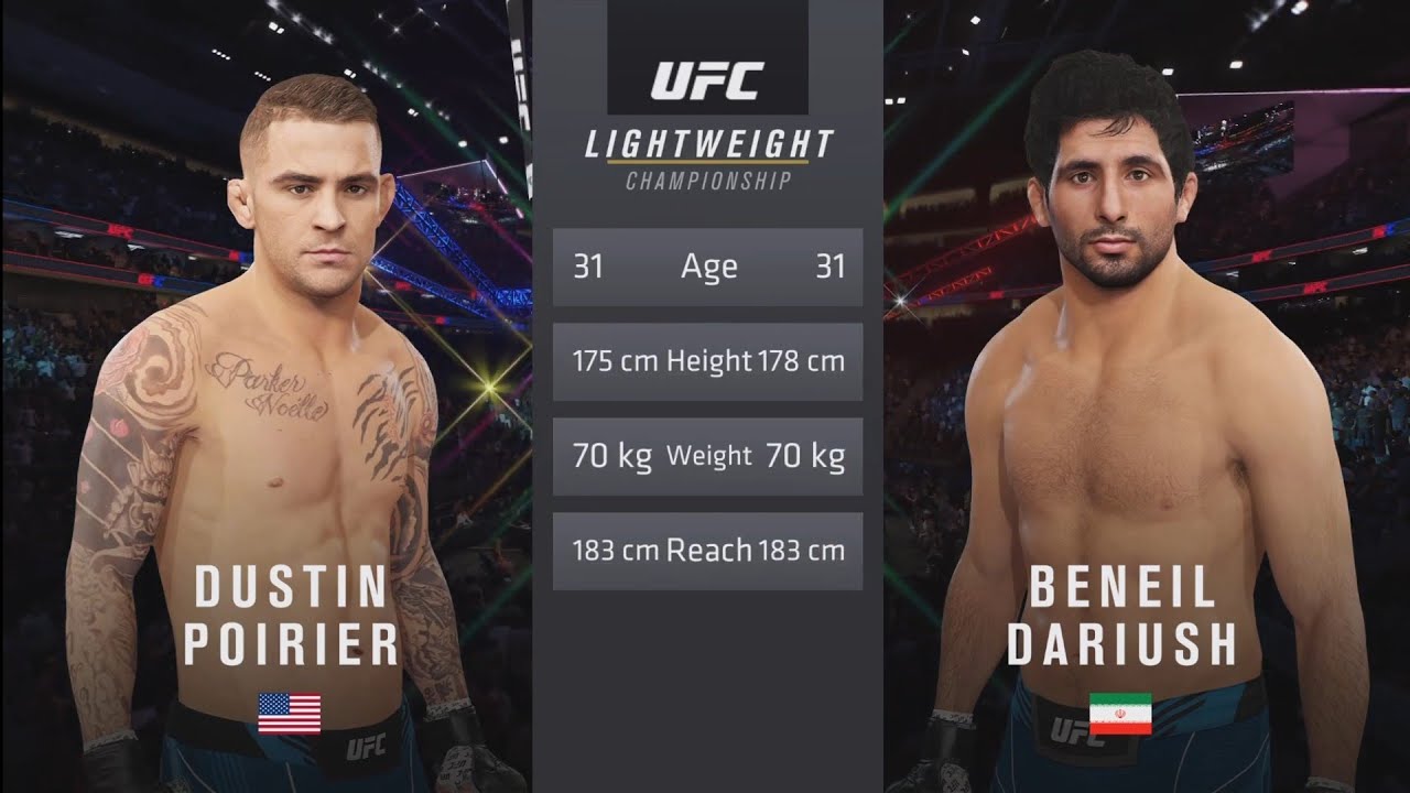 Dustin Poirier VS Beneil Dariush UFC 4 PS5 4K Gameplay YouTube