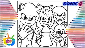 Sonic 4 All Characters / coloring Sonic characters / Sonic the Hedgehog 4 #sonic3movie #sonic3
