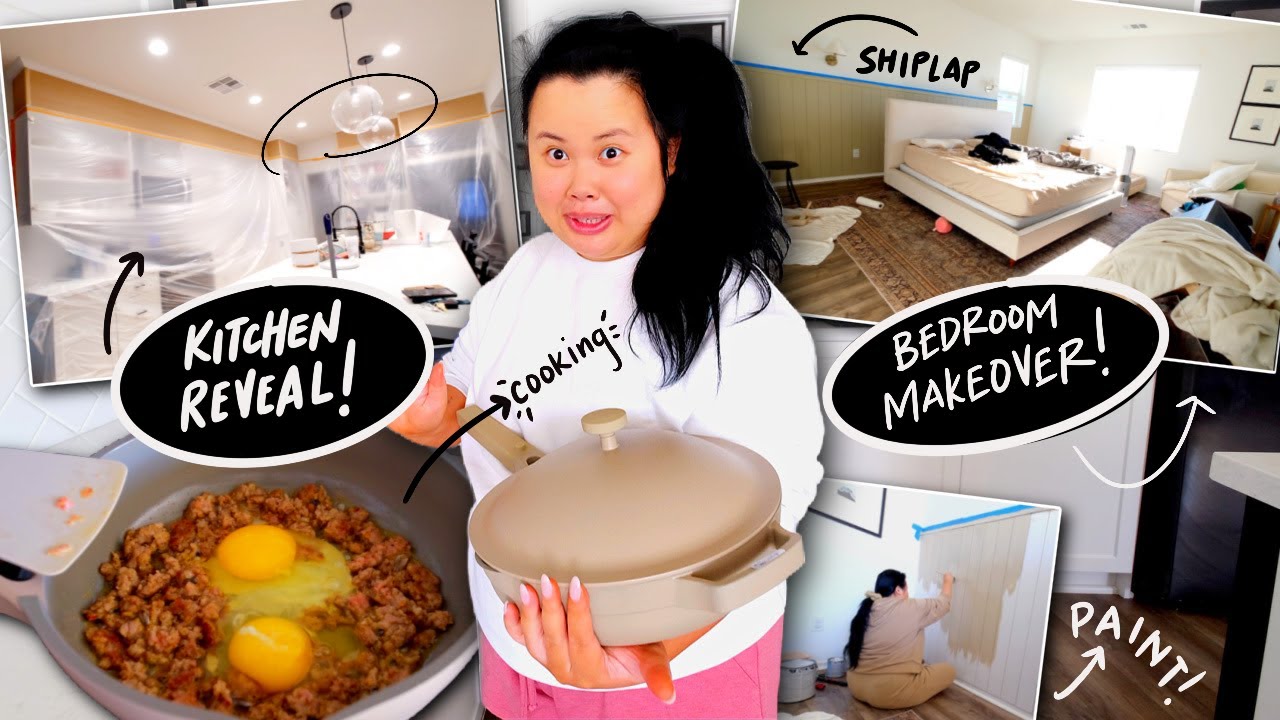 Kitchen Remodel + NEW Bedroom REVEAL!!! (VLOG) + What I Eat in A Day (Cooking Recipes) + DIY