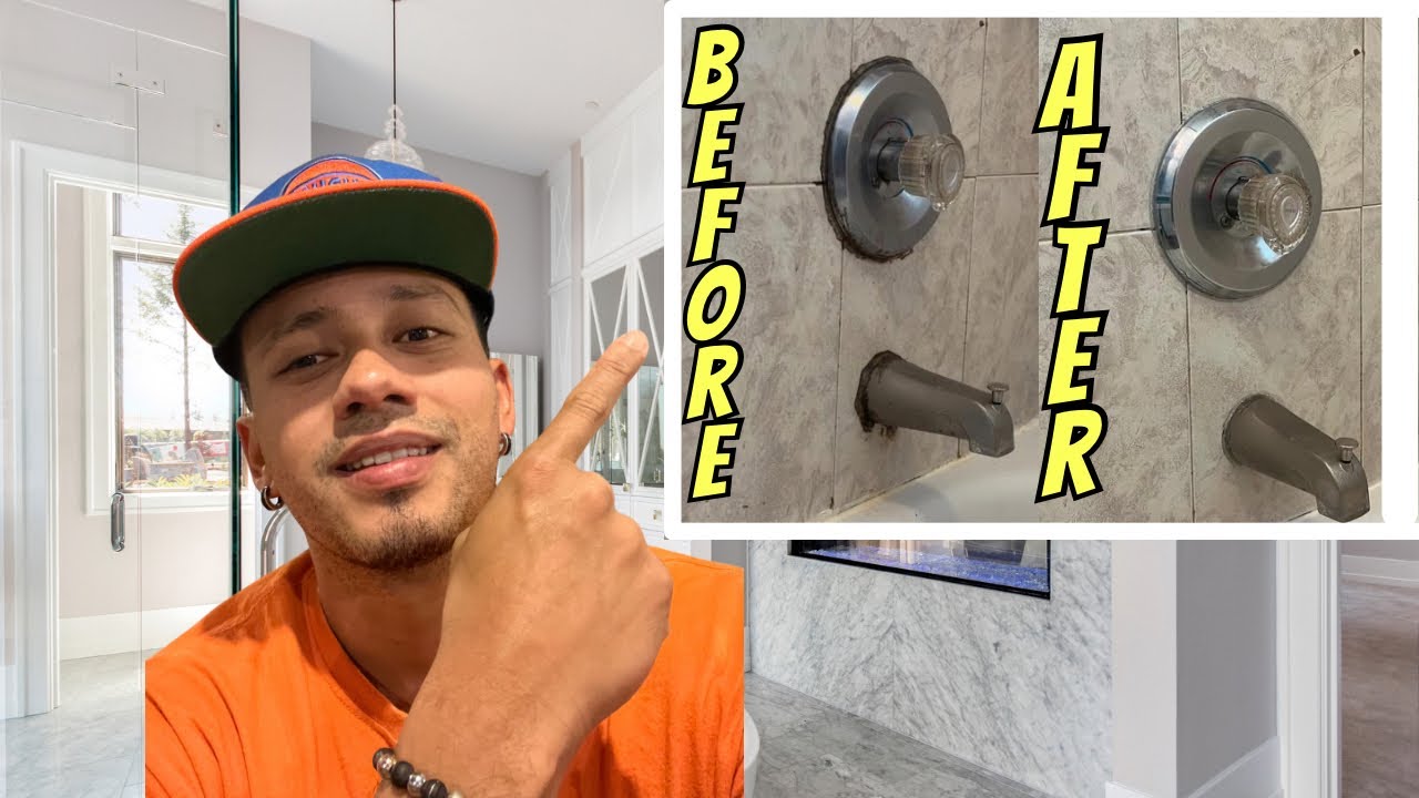 Replace faucet and tub spout SILICONE YouTube