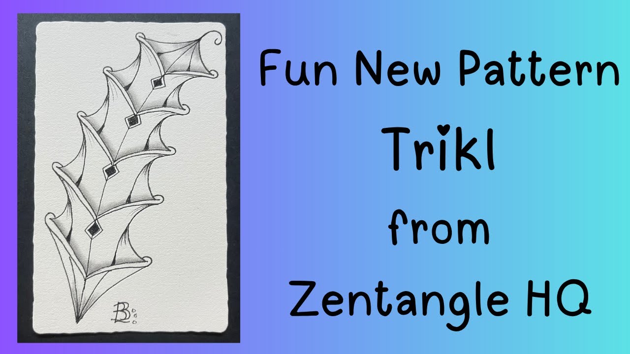 Monotangle с новым интересным узором Trikl от Zentangle Headquarters