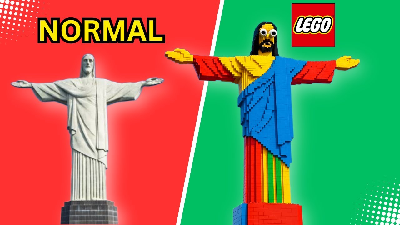 Construí o Cristo Redentor com LEGO!