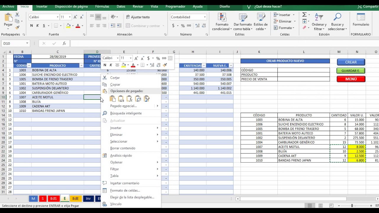 Como Hacer Un Administrador De Inventario En Excel Paso A  