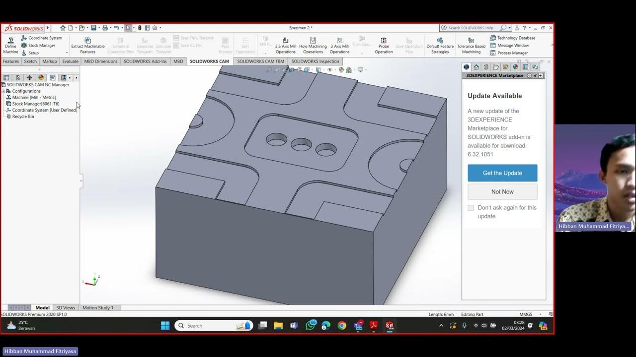 TUTORIAL MEMBUAT G-CODE MENGGUNAKAN SOLIDWORKS UNTUK MILLING MESIN CNC ...