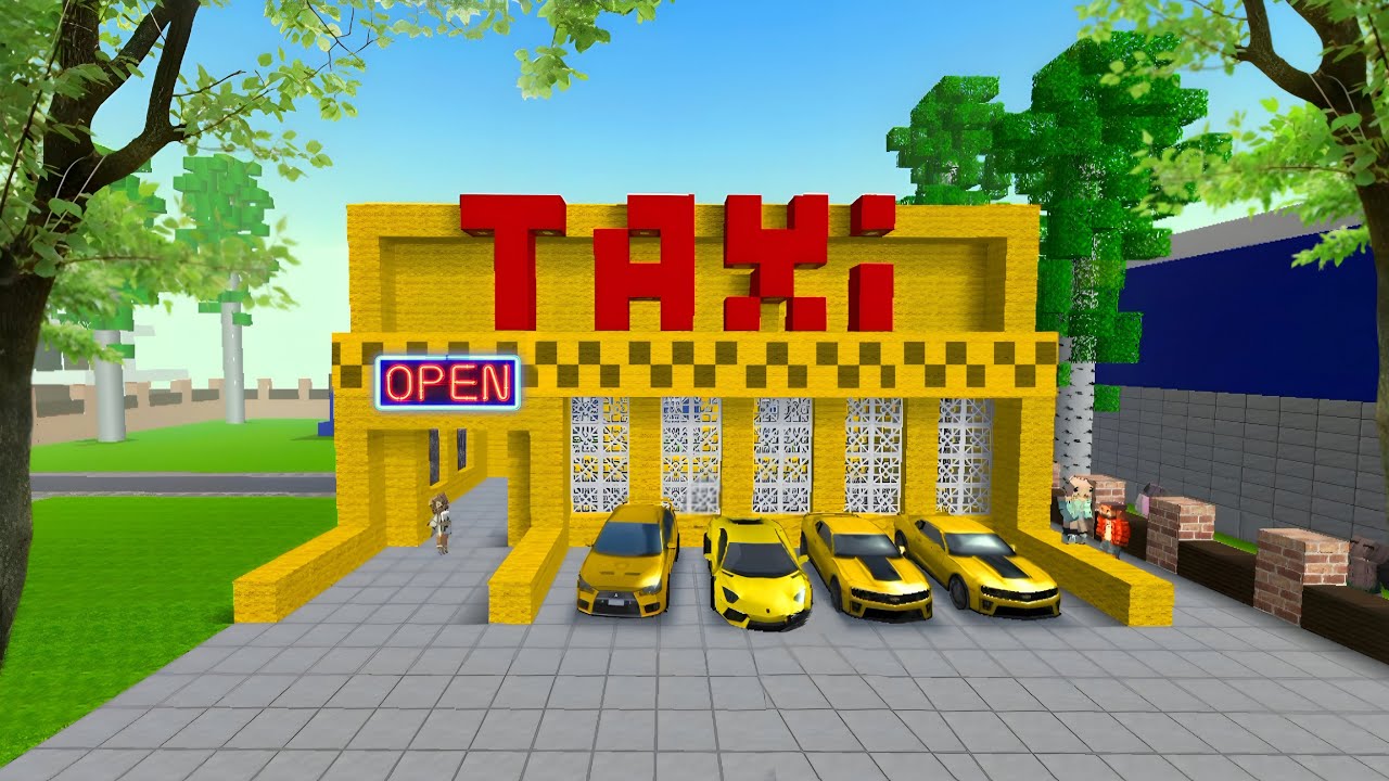 SCHOOL PARTY CRAFT – I BUILT THE INSANEST LUXURY TAXI GARAGE EVER!