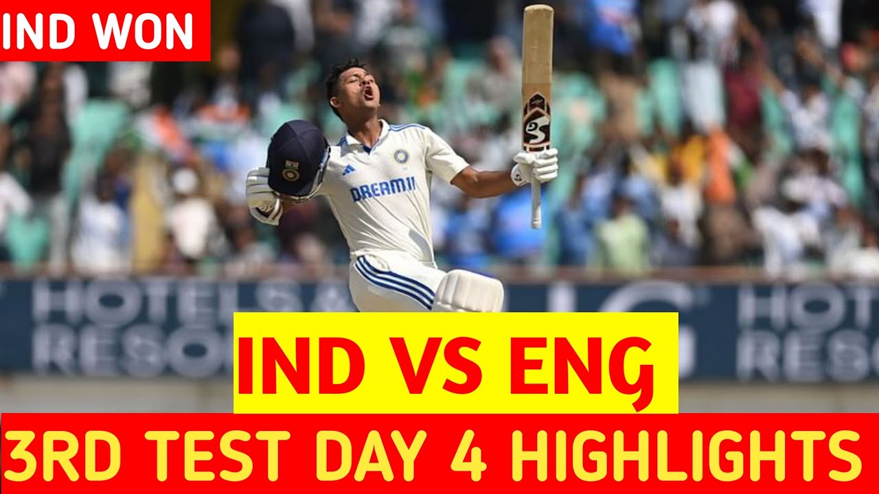 India vs England 3rd Test Day 4 Full Highlights 2024 | IND VS ENG 3RD ...