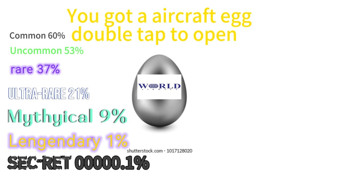 Aircraft egg hatchables 10