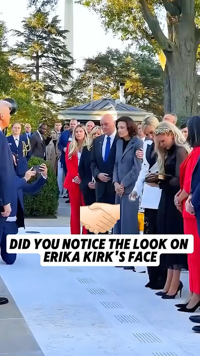 Did you notice the look on Erika Kirk’s face. -1#shorts#erikakirk#celebrity#youtubeshorts