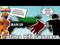 Trolling kill farmers with the ban ui on slap battles roblox