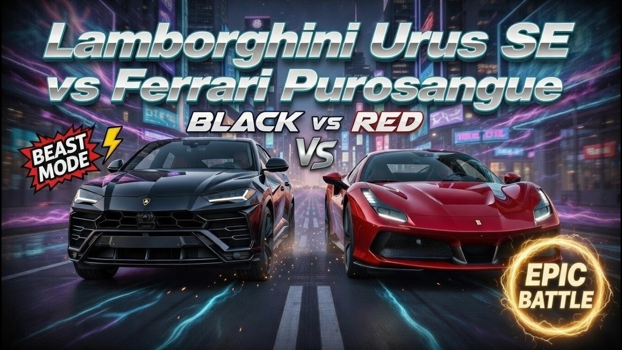 Lamborghini Urus SE vs Ferrari Purosangue – Hybrid V8 vs V12 Super SUV Battle
