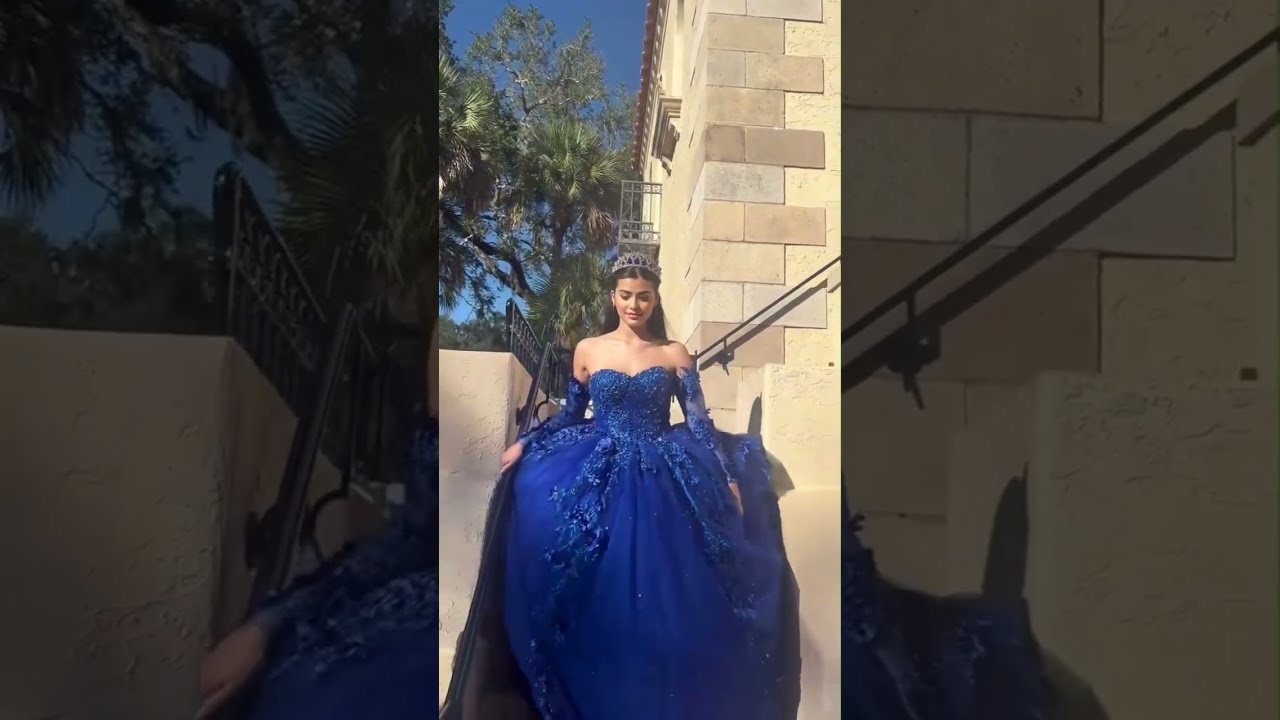 Royal Blue Wedding Gown  @FaedraBridalShorts