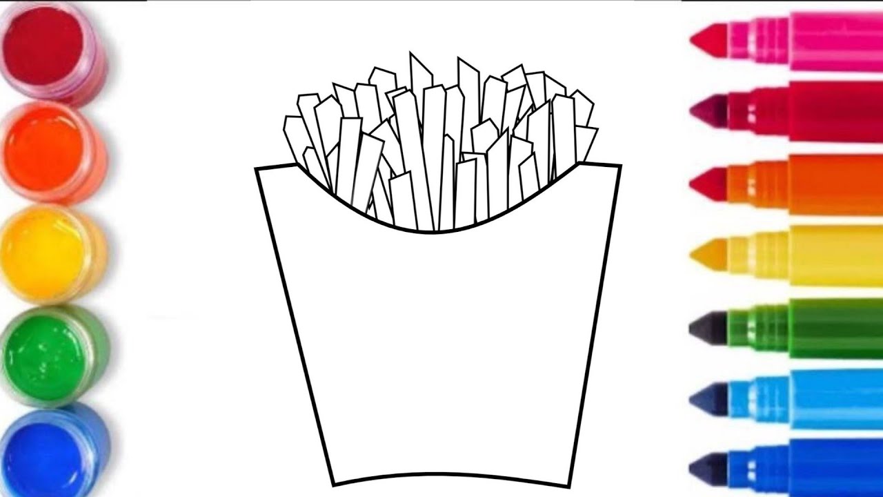 Drawing for children fries | Как можно нарисовать фрие. - YouTube