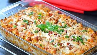 Cheesy Baked Pizza Pasta Recipe