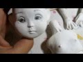 Авторская кукла, мастер класс, лепные части куклы art doll tutorial sculpting DIY