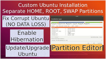 Install Ubuntu with Partition Editor | Hibernate Ubuntu | Separate HOME, ROOT, SWAP Partition Ubuntu