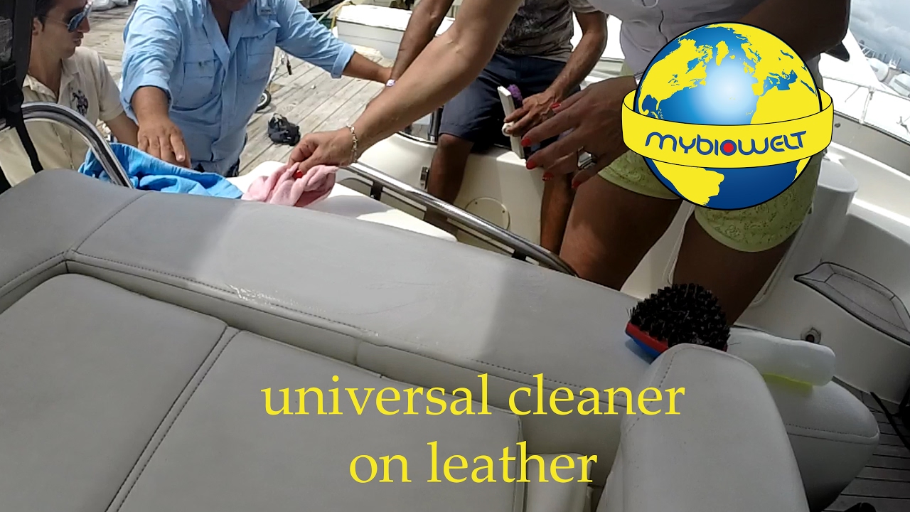 BIOWELT universal Cleaner Yacht Leather cleaning YouTube