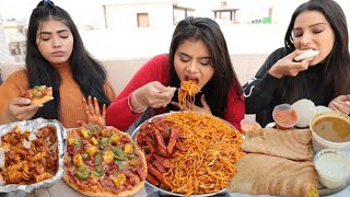 Dosa, Noodles, Idli, Chiili Potato, Pizza, Pasta Challenge | South Indian Vs Italian Vs Chinese Food