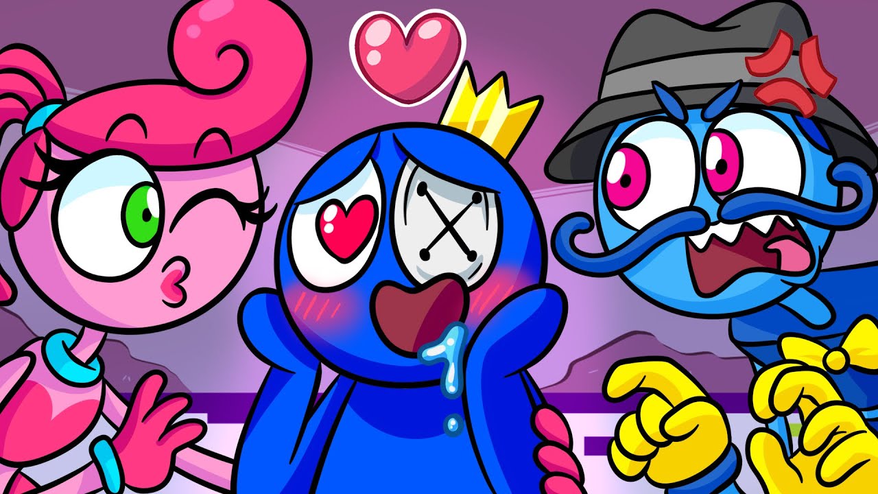 BLUE & PINK LOVE STORY - Rainbow Friends Animation 