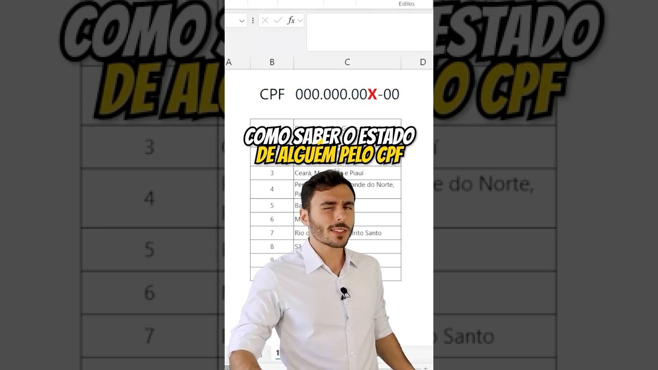 IMPERDÍVEL: Como saber o estado de alguém pelo CPF no Excel!