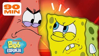 Bob Esponja | 90 MINUTOS de Brigas entre Bob Esponja e Patrick! 💥 | Bob Esponja em Português