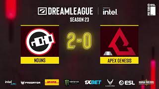 LIVE: Apex Genesis vs. Nouns - DreamLeague Season 23 Closed Qualifiers