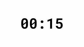15 Second Countdown Timer -  White Background